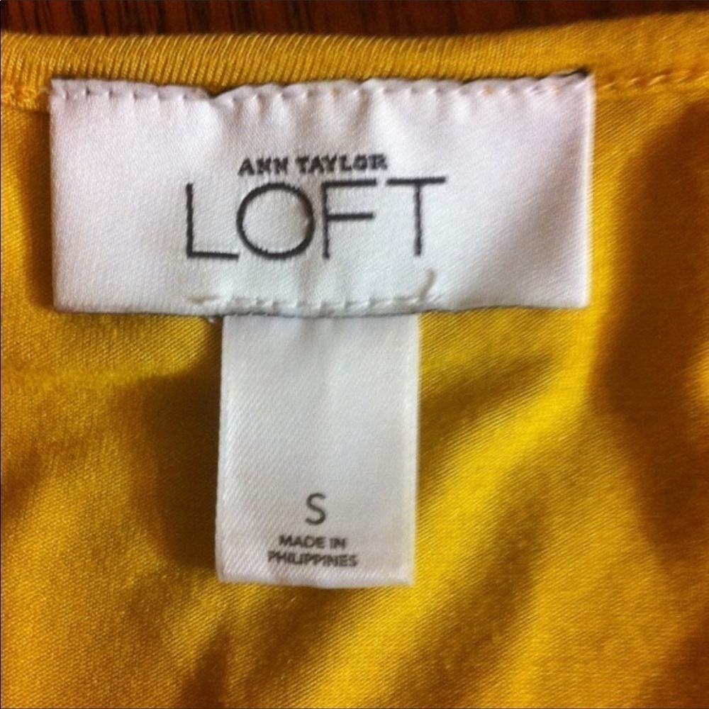 *LOFT Yellow Ruffle Top S - Picture 4 of 4